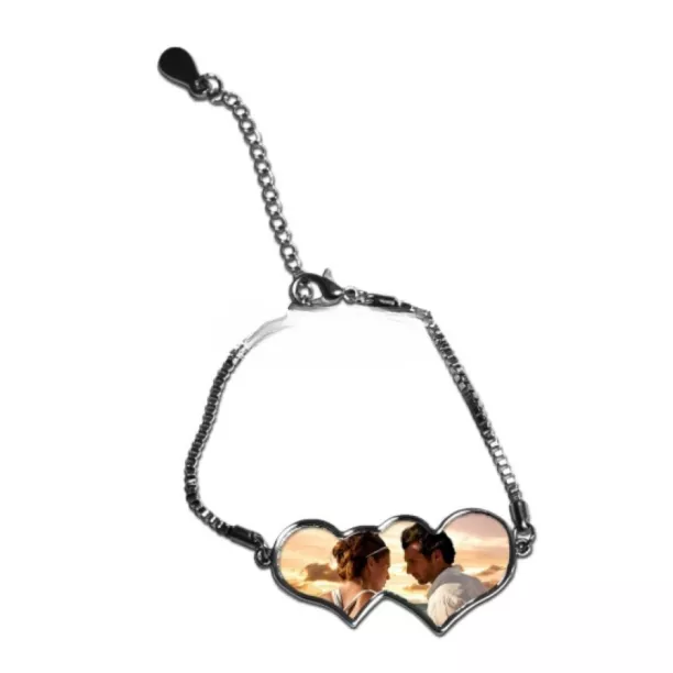 Bracelet double coeur (ADC419)
