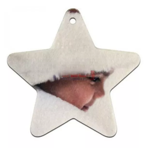 Décoration de Noël en feutrine à suspendre forme Etoile 7 x 7 cm (vendu à l'unité) (ADC289)