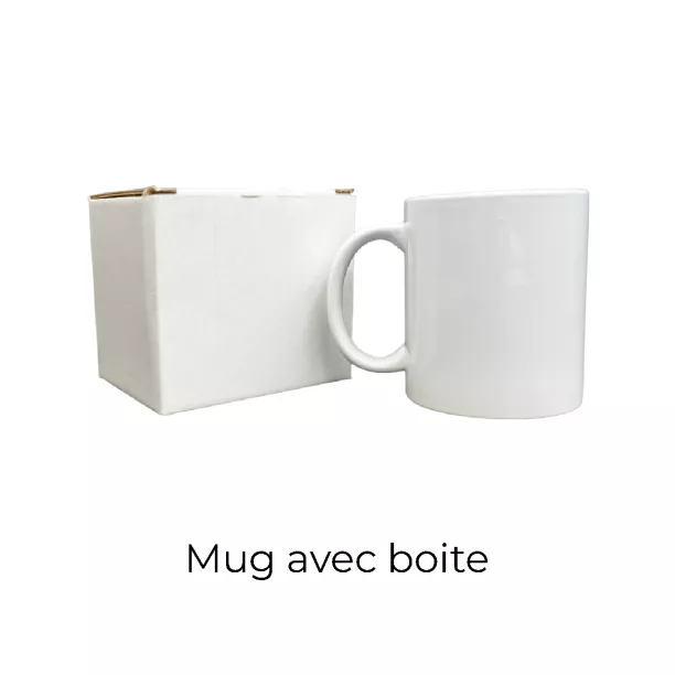 Double palettes Mugs AAA sublimables avec boîte individuelle 11oz/325ml