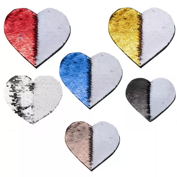 Écusson Thermo-collant à Sequins - Coeur (ADC562)