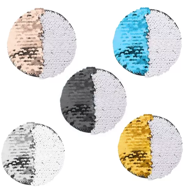 Écusson Thermo-collant à Sequins - Rond (ADC580)
