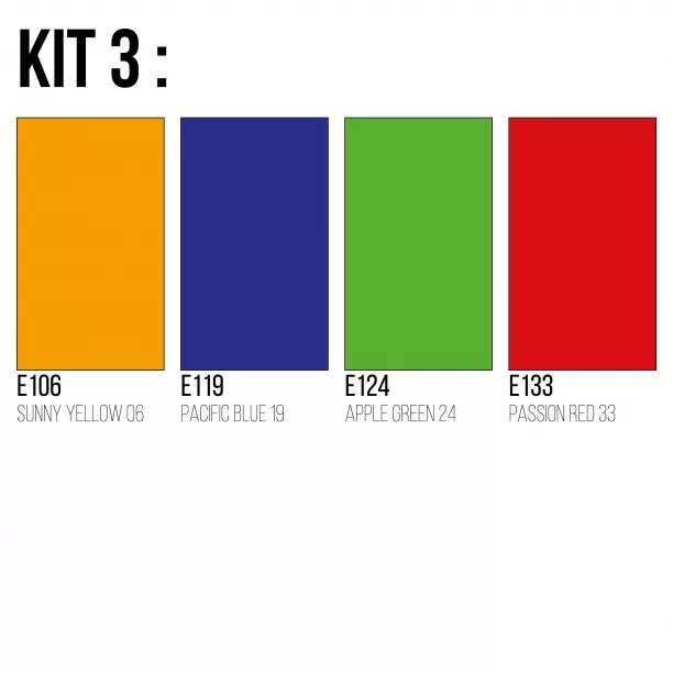 Kits de rouleaux de FlexCut (5 mètres) incluant des couleurs