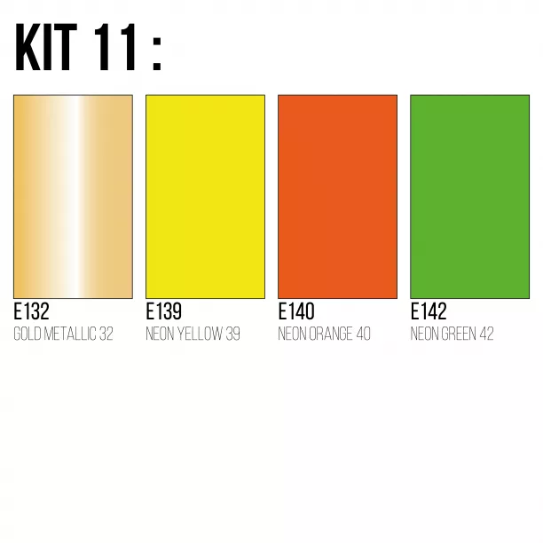 Kits de rouleaux de FlexCut (5 mètres) incluant du Metallic / Neon