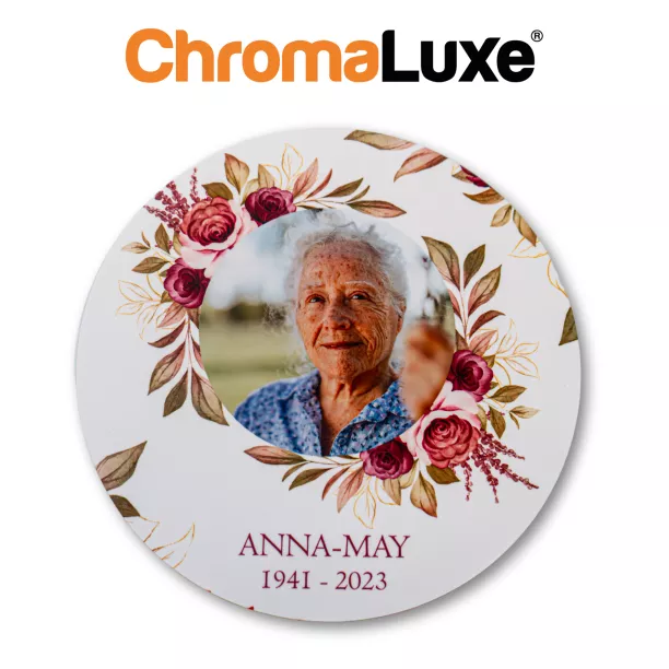 Plaque en aluminium ronde ChromaLuxe