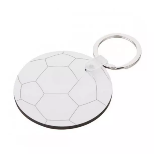 Porte-clé en MDF blanc brillant (ADC182)