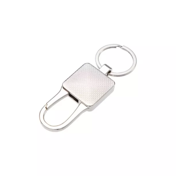 Porte-clé en métal luxe argenté (ADC208)