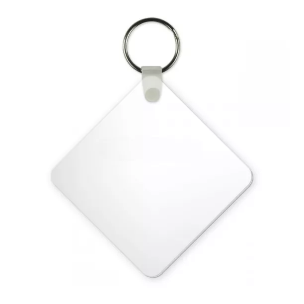Porte-clé en plastique blanc (ADC885)