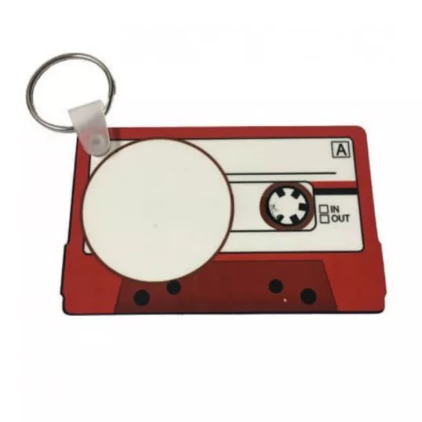 Porte-clé en plastique blanc (ADC885)