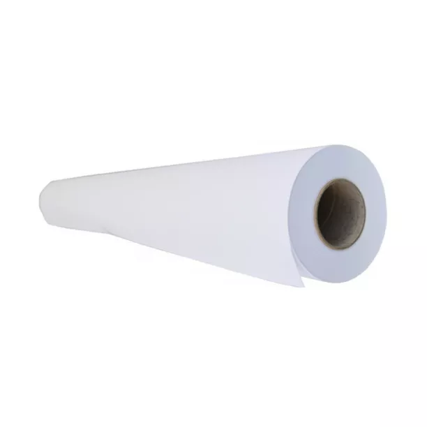 Vinyle blanc brillant polymère imprimable colle forte - TransfertPress
