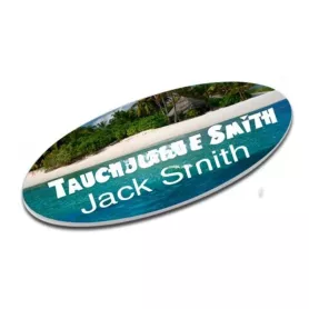 Badge en Plastique Blanc (ADC1020)