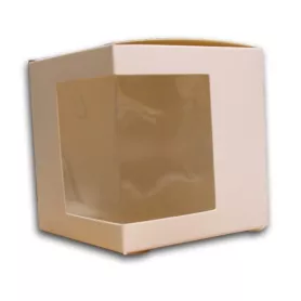 Boite cadeau blanche pour mug avec fenêtre (ADC286)