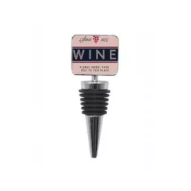 Bouchon pour bouteille de vin avec plaque alu rectangulaire (ADC15)
