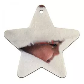 Décoration de Noël en feutrine à suspendre forme Etoile 7 x 7 cm (vendu à l'unité) (ADC289)