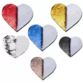 Écusson Thermo-collant à Sequins - Coeur (ADC562)