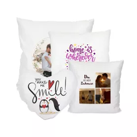 Housse de coussin blanche satinée (ADC265)