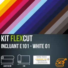 Kit de rouleaux FlexCut (3m-Laize50cm) incluant E101 - WHITE