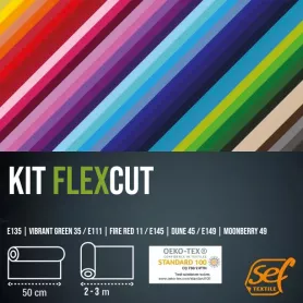 Kit de rouleaux FlexCut Laize 50cm - Contrastes Vifs & Sombres