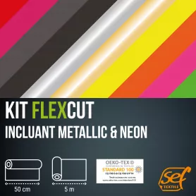 Kits de rouleaux de FlexCut (5 mètres) incluant du Metallic / Neon