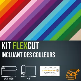 Kits de rouleaux FlexCut (4m-Laize30cm) incluant des couleurs
