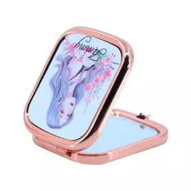 Miroir de poche or rose (ADC754)