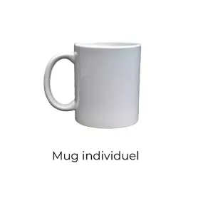 Mug blanc brillant H 9,5 cm Ø 8 cm  (ADC152)