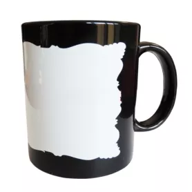 Mug noir avec surface blanche sublimable (ADC143)