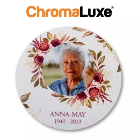 Plaque en aluminium ronde ChromaLuxe