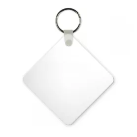 Porte-clé en plastique blanc (ADC885)