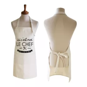 Tablier de cuisine en tissu imitation lin (ADC283)