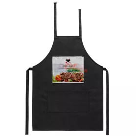Tablier de cuisine noir - Adulte & Enfant (ADC1056)