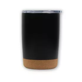Tasse noir avec base en liège - Q-028