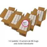 1/2 palette Mugs émaillés A sublimables 12oz / 370ml