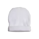 Bonnet de naissance blanc en polaire (ADC72)