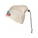 Cache-col ou bonnet en polaire écru (ADC73)