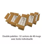 Double palettes Mugs AAA sublimables avec boîte individuelle 11oz/325ml