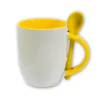 Mug cuillière intégrée avec anse et intérieur colorés - M-SPI