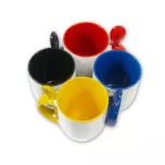 Mug cuillière intégrée avec anse et intérieur colorés - M-SPI