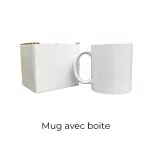 Palette Mugs AAA sublimables avec boîte individuelle 11oz/325ml