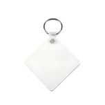 Porte-clé en MDF blanc brillant (ADC182)