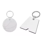 Porte-clé en MDF blanc brillant (ADC182)