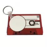 Porte-clé en plastique blanc (ADC885)